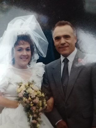 Sue and Dad 26th Aug 1989 