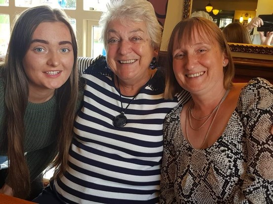 Sue with her daughter Jen and Gemma her granddaughter