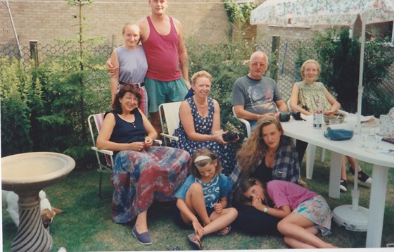 Sue and Val's family after Andrea's wedding