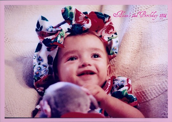 Alexa's first birthday, after almost losing her life, August 17, 1993