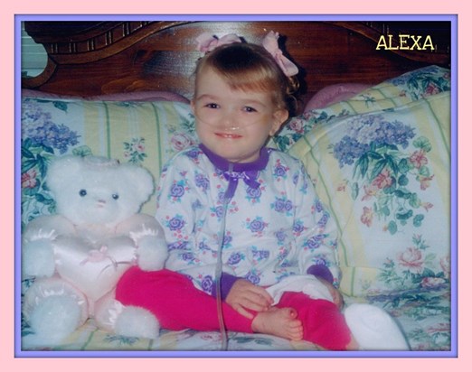 Alexa, age 4, with her "ballerina bear"
