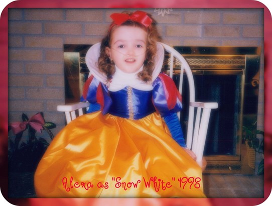 Alexa, age 6, in her favorite Snow White costume