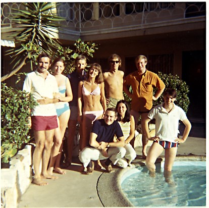 Transformed Southampton expatriates by the Yorks pool Pasadena 1970
