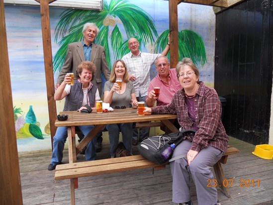 Pompey pub crawl, July 2011 (with Paul, Steve & Lynne, Chris & Daphne)
