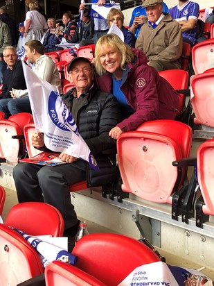 Dad and I at Wembley watching Pompey play last year xxx