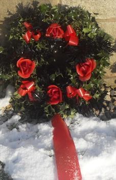 Christmas wreath for Wayne