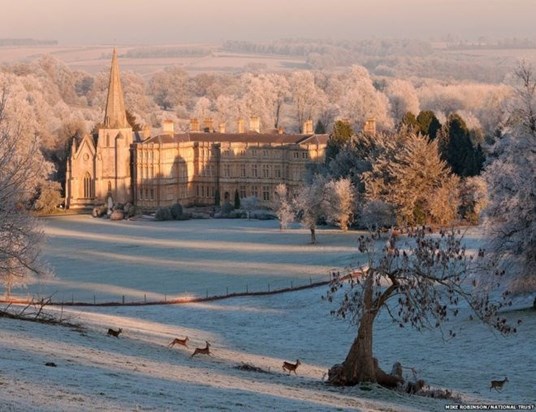 Sherborne school in the snow