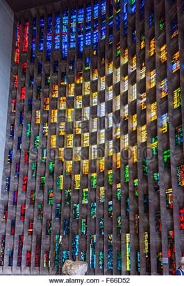 Dad had the eye of an artist and always looked at light and colour. This is the window of Coventry Cathedral I think where he took us.