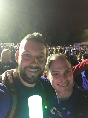 Nick was always so full of enthusiasm and energy, at the start line of the Shine Walk 