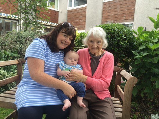 Meeting great grandson Bertie 2015