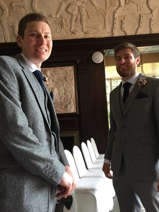 Best man and groom