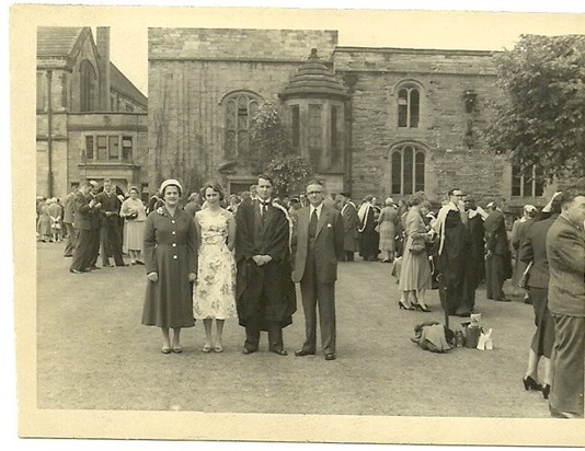 2013CALPIC10 11 120004 WITH BROTHER AND PARENTS AT HIS GRADUATION DURHAM 1958