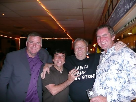 Dave, Arthur, Tony and Andy at Tony's 60th