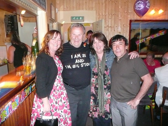 Sue, Tony Jackie & Arthur at Tony's 60th