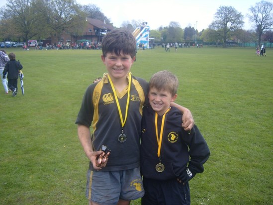 Ben and Josh at Camberley - Medal and Trophy Winners!
