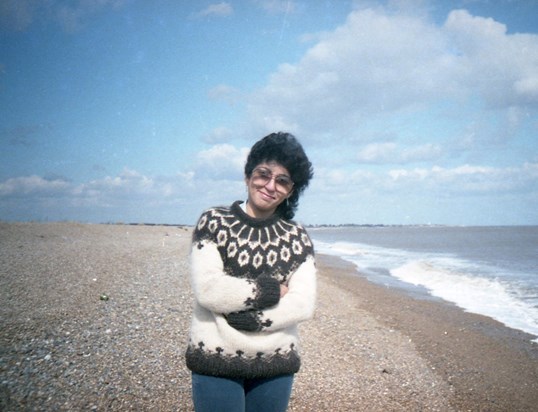 Thorpeness beach, 1986. One of my favourite memories of my time with Sally. 