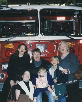 Ann Louise and the fire truck