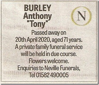 Obituary published in Luton News