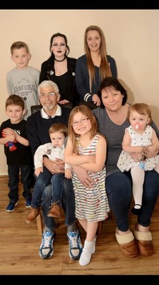 Kelsi, Kia, Jack, Sophia, Harry, Albert and Aimee with Nanny and Grandad xx