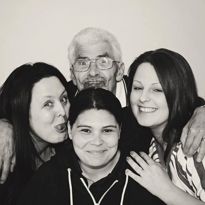 Dad (Malcy) and his 3 girls, Kelly, Kirsty and Debbie xx