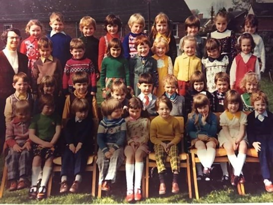 Sharon at Primary School bottom row third from right