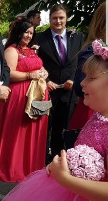 So proud of their beautiful Jay when she was a bridesmaid, Sharon's face says it all xx