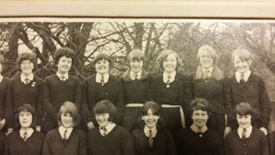 Mum in her teenage years - top row, second from left