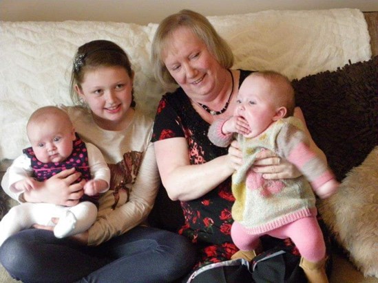 Mum with her step granddaughters