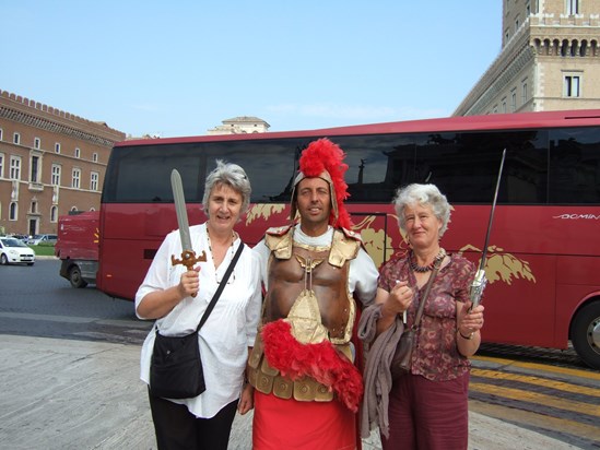 Mum on holiday with her dear friend Di