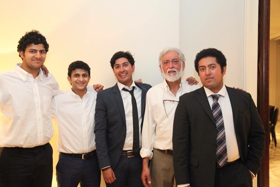 Arvind, Aditya, Rudi, Naren and Anish at Anish's reception in Chennai