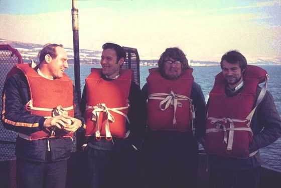 Bob Aran and crew  Lifeboat drill
