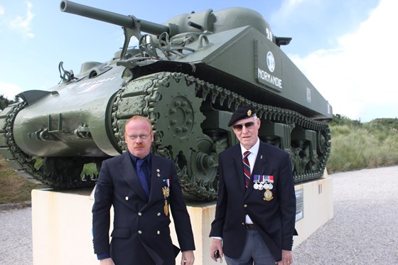 Bob and son Howard in Normandy for the 70th anniversary of D Day 2014