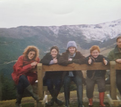 There and me with the children 1993. Lake District.