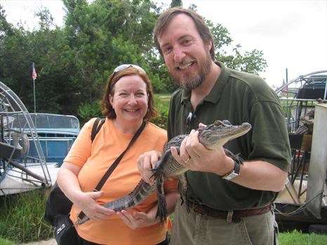 Kate & Mike enjoying the wildlife in the Florida Everglades (2006)