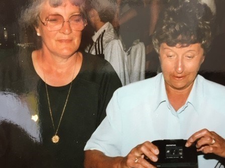 Joan & Vera 1995 Cyprus (at Rene's son's wedding)