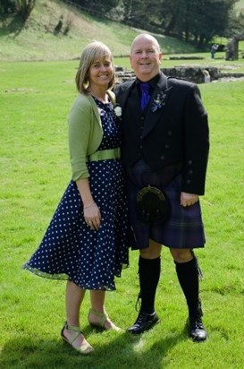 Looking awesome in a kilt. Loved that they all wore kilts as a surprise.
