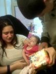mummy, daddy and kaiya on her 1st xmas opening her presents <3 xx