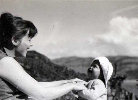 North Connell with baby Angus 1960