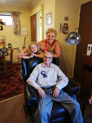 Grandad and  2 of his favourite ladies 