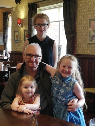 Grandad and his great granddaughters 