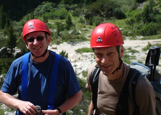 Preparing for Via Ferrata, July 2008