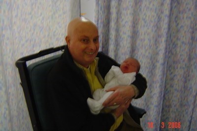 Geoff with Grandaughter Mathilda in May 2006