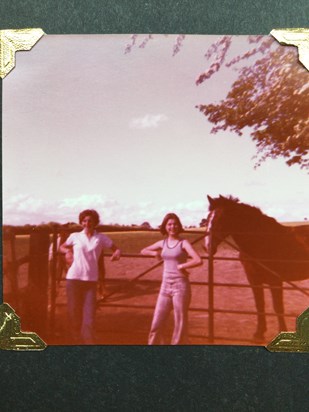 ‘Mouse’ (Lori) and Wendy Chesworth farm Horsham 1976. Happy memories
