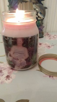 New memorial candle for Mum. X