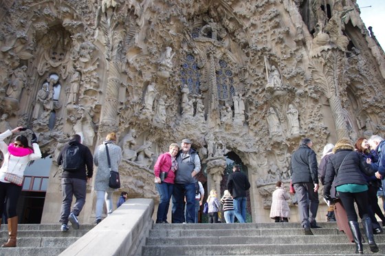 Barcelona, Basilica of the Sagrada Familia, Jan 2014.