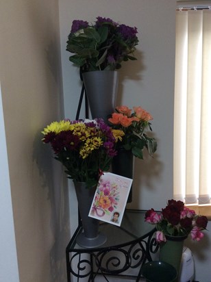 Flowers for Carol at Torbay Crematorium. 13 Oct 2018.