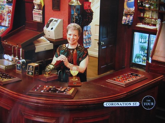Behind the bar at your favorite pub on Coronation Street.....