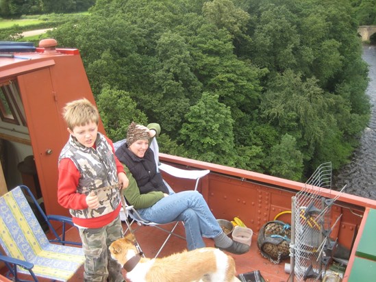 In 2009 we spent a good few weeks pottering on the Llangollen Canal while Nell rested after chemo. This is Pontcysyllte (hold onto the dog!)