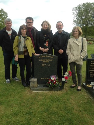 Remembering Lorcan today...all 5 siblings and Alice gathered at the graveside. Still miss you brother & father xxxxxx