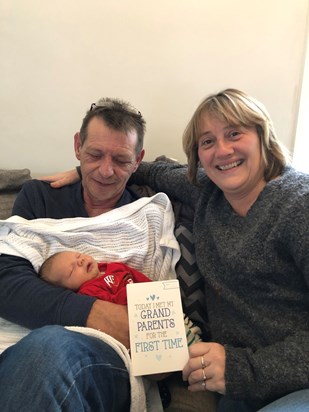 Meeting our Grandson Harrison for the first time xx